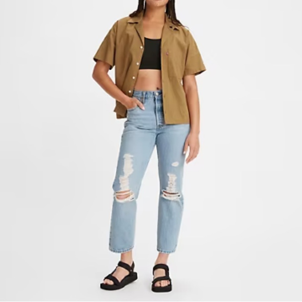 Levi’s 501 crop jeans in Ojai Blue, size 25